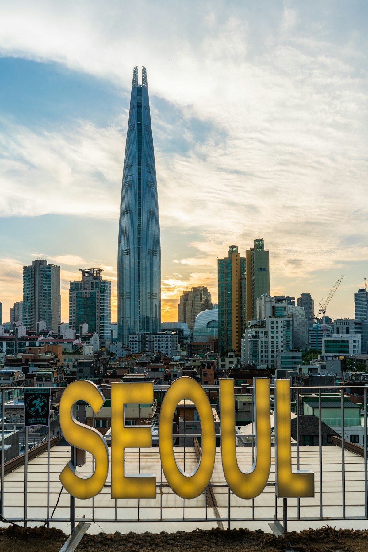 Seoul cityscape at night